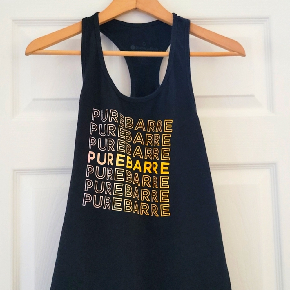 Pure Barre repeat black tank, size L